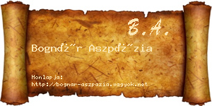 Bognár Aszpázia névjegykártya